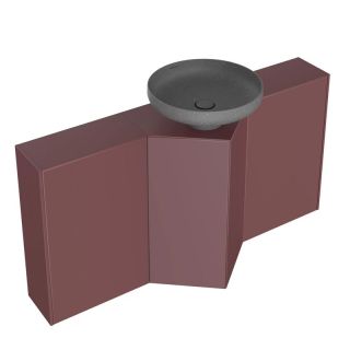 Тумба-модуль под раковину со столешницей без боковин Kerama Marazzi Caravan KMCACb50MMp0 50 см марокканский гранатовый